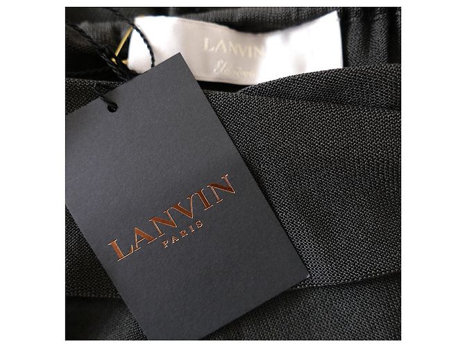 Top de tirantes con cierre de toggle Lanvin x Alber Elbaz Primavera 2006 Caqui Gris antracita - vista 6
