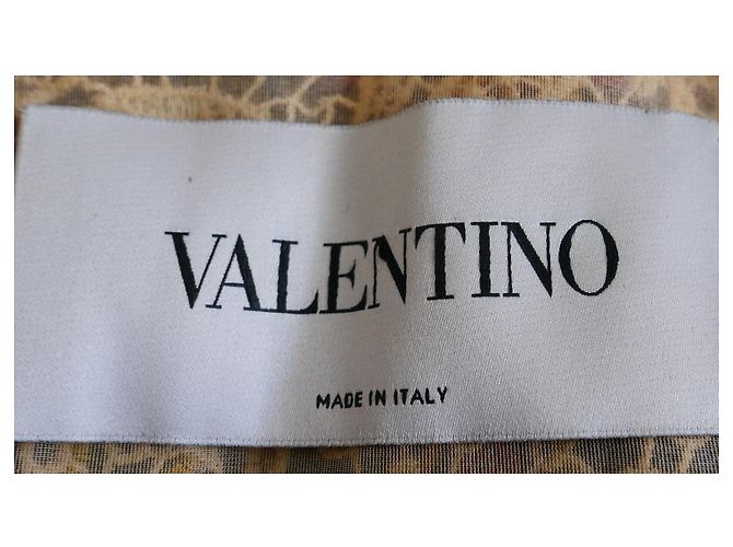 Vestido maxi de encaje adornado Valentino Primavera 2014 Dorado - vista 10