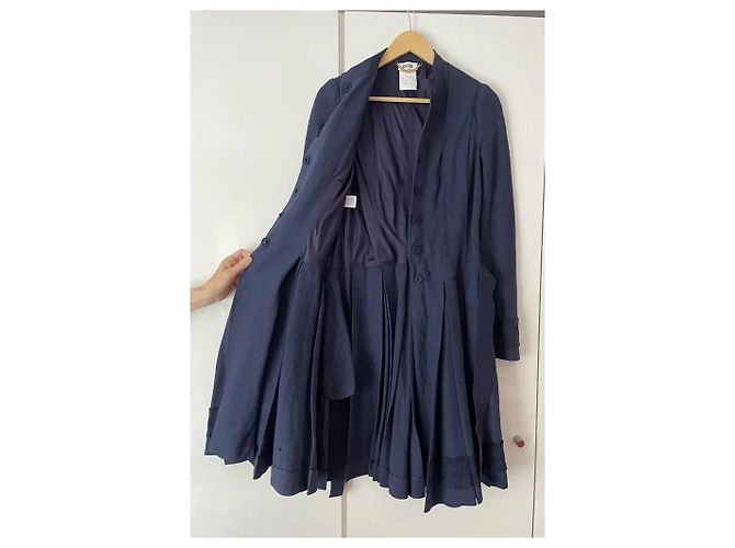 Moschino Mantelkleid Dunkelblau Hanf - Ansicht 10