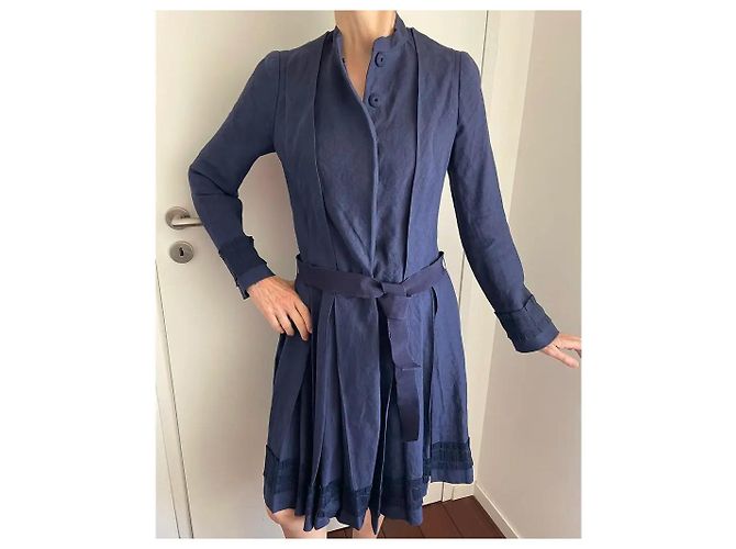 Moschino Mantelkleid Dunkelblau Hanf - Ansicht 2