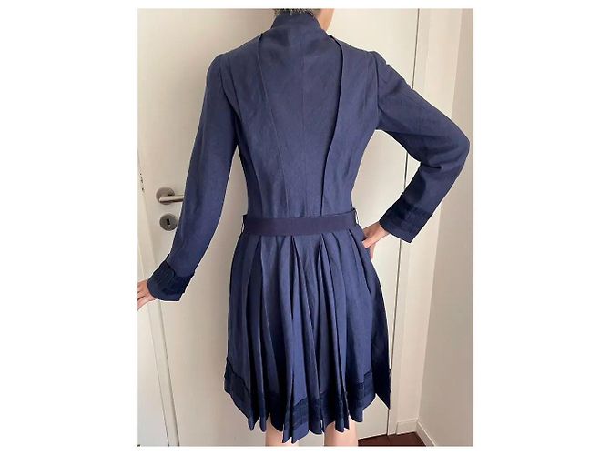 Moschino Mantelkleid Dunkelblau Hanf - Ansicht 3
