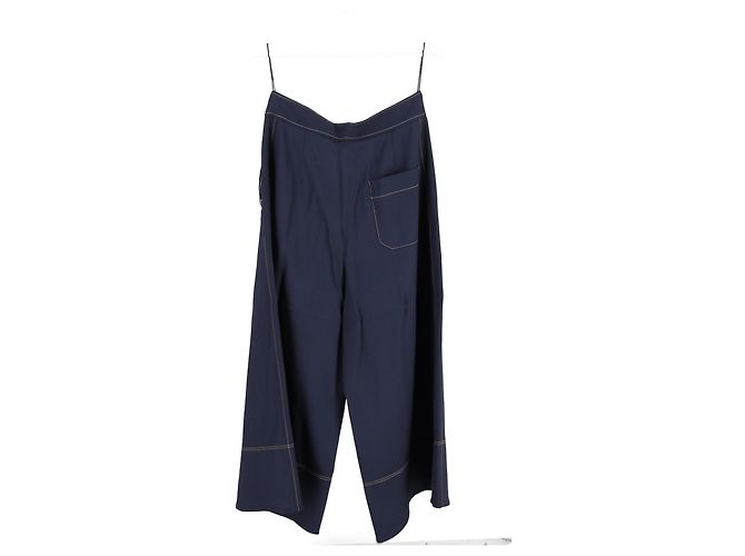 Peter Pilotto Culottes mit Gürtel aus marineblauem Polyester - Ansicht 5