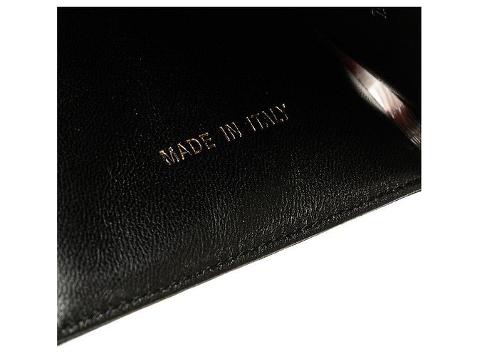 Tarjetero de piel de cordero Chanel Coco Mark Choco Bar Negro - vista 10