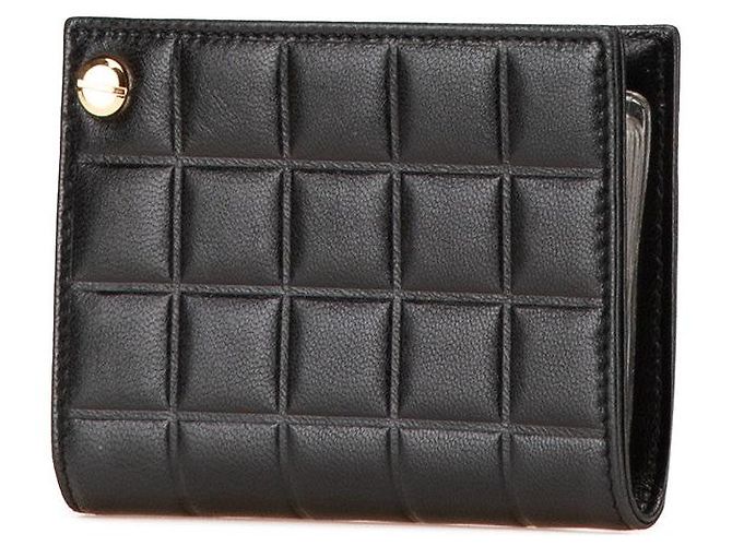 Tarjetero de piel de cordero Chanel Coco Mark Choco Bar Negro - vista 2