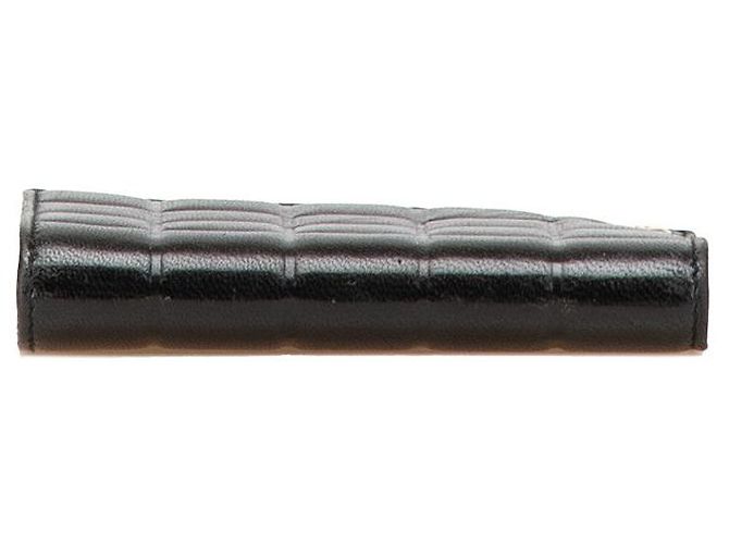 Tarjetero de piel de cordero Chanel Coco Mark Choco Bar Negro - vista 3