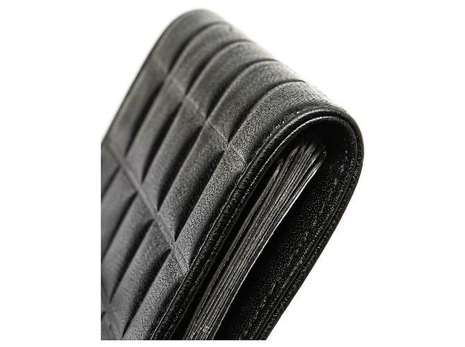 Tarjetero de piel de cordero Chanel Coco Mark Choco Bar Negro - vista 8