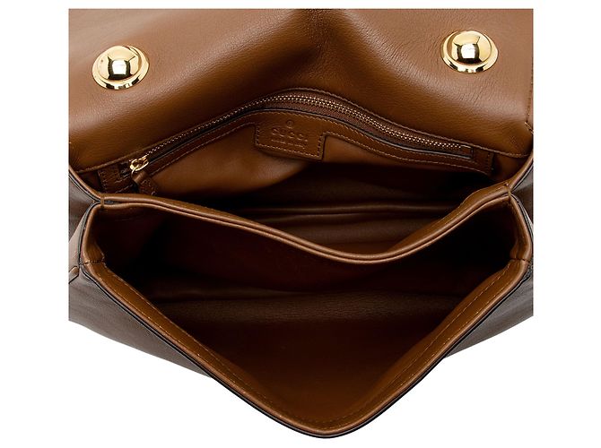Borsa a spalla media Blondie in pelle Gucci Marrone - vista 7