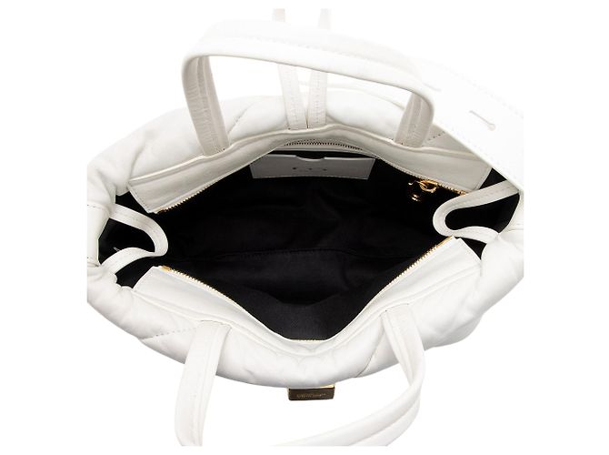 Off White Borsa tote in pelle Off-White con borchie Bianco - vista 6