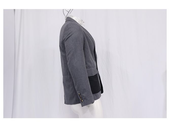Grau Wollblazer mit Kontrasttasche Kenzo Expedition Mehrfarben - Ansicht 14