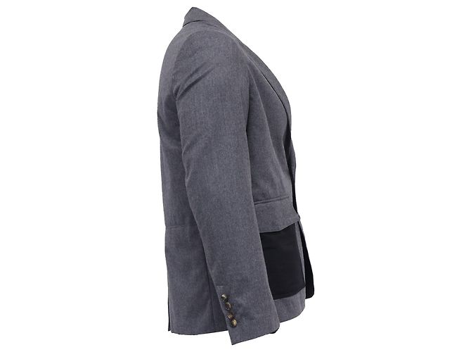 Grau Wollblazer mit Kontrasttasche Kenzo Expedition Mehrfarben - Ansicht 4