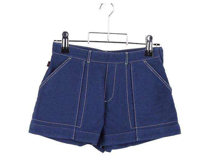 Shorts Chloé con cuciture a contrasto in cotone blu Blu chiaro - vista 4