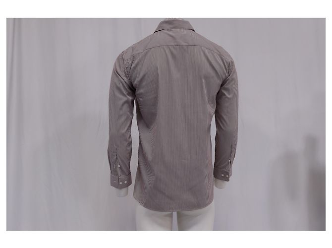 Camicia a righe Burberry London in cotone rosso - vista 11