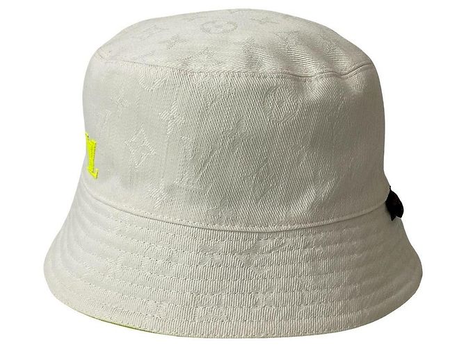 Cappello bucket reversibile Monogram in cotone Louis Vuitton Bianco - vista 10