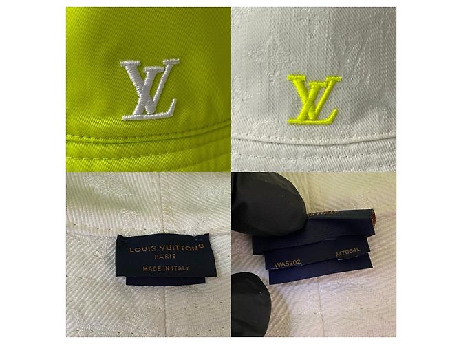 Cappello bucket reversibile Monogram in cotone Louis Vuitton Bianco - vista 3