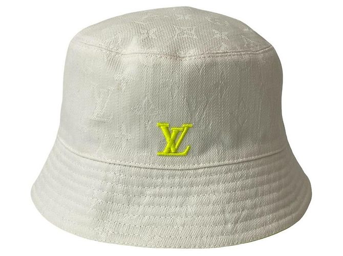 Cappello bucket reversibile Monogram in cotone Louis Vuitton Bianco - vista 8