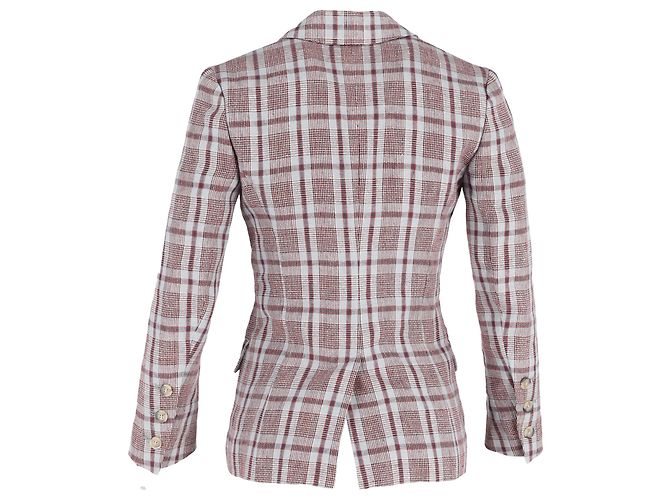 Blazer a quadri Isabel Marant Étoile in lino multicolore - vista 3