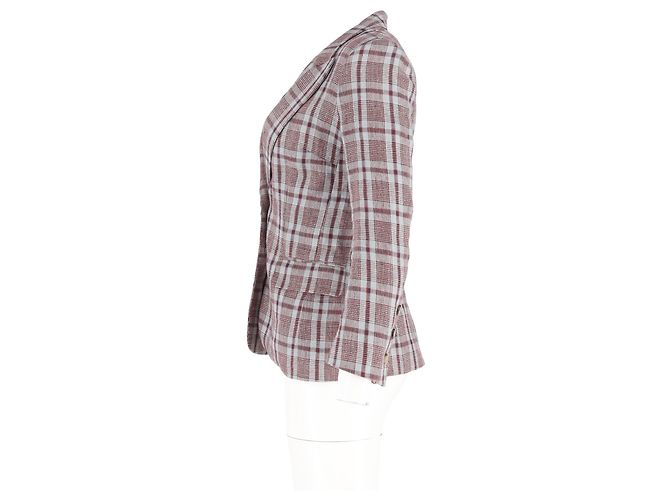 Blazer a quadri Isabel Marant Étoile in lino multicolore - vista 5