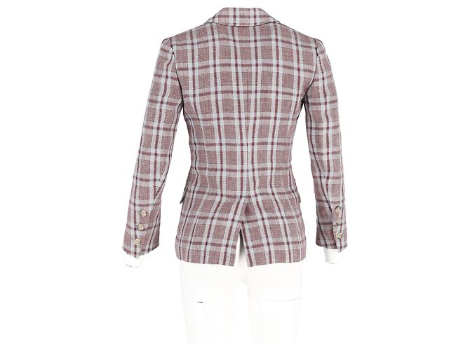 Blazer a quadri Isabel Marant Étoile in lino multicolore - vista 6