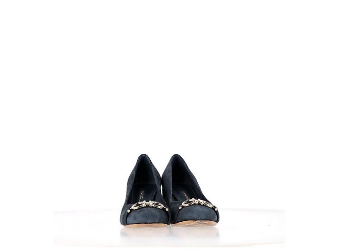Salvatore Ferragamo Ferragamo Garda Pumps aus blauer Wildleder - Ansicht 10