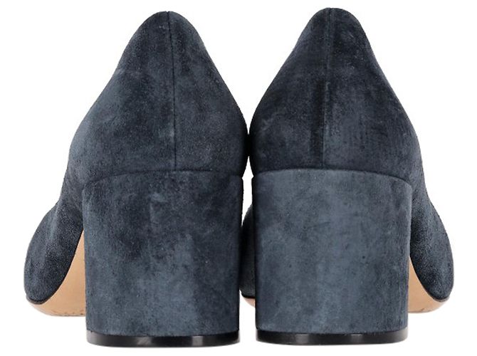 Salvatore Ferragamo Ferragamo Garda Pumps aus blauer Wildleder - Ansicht 6