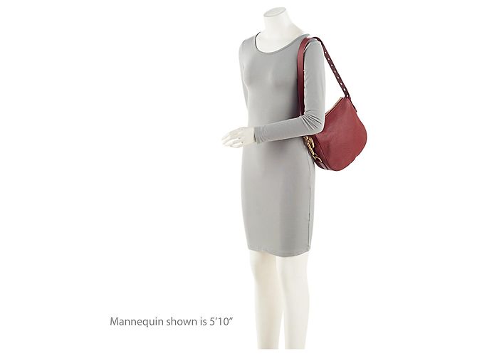 Burberry Leather Knight Small Shoulder Bag Red - view 5