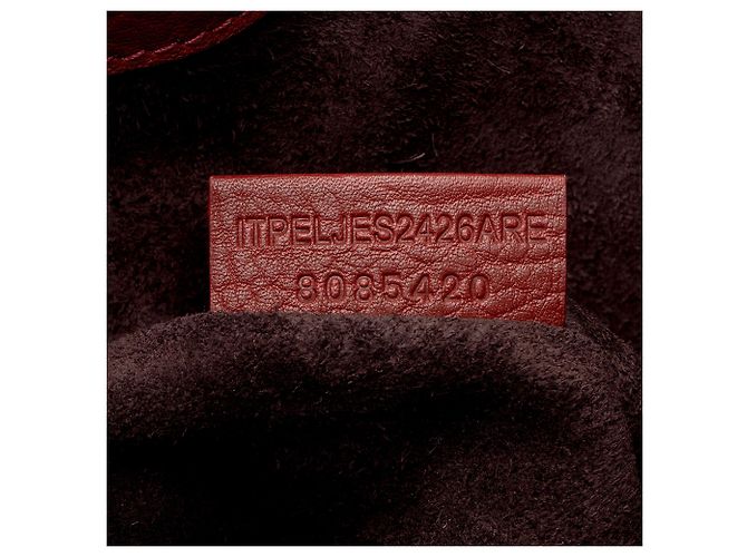 Burberry Leather Knight Small Shoulder Bag Red - view 6
