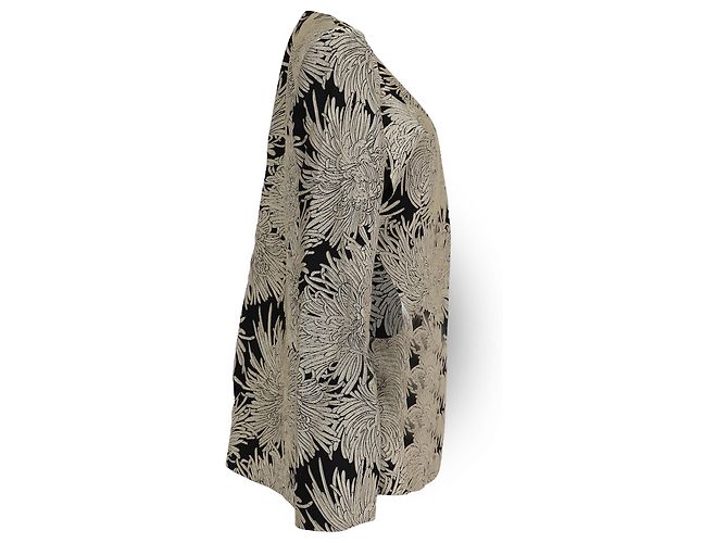 Blazer Cape Totême Dinner em Viscose Branca e Preta - vista 2