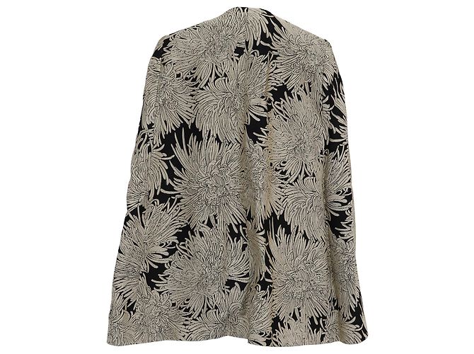 Blazer Cape Totême Dinner em Viscose Branca e Preta - vista 3