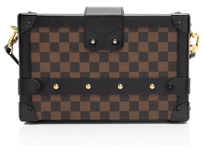 Borsa Petite Malle Damier Ebene Louis Vuitton Nero - vista 3