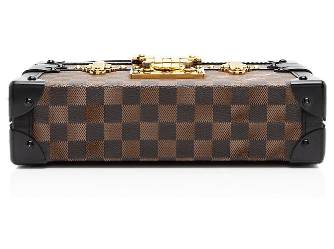 Borsa Petite Malle Damier Ebene Louis Vuitton Nero - vista 4