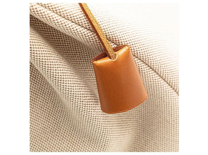 Hermès Hermes Herbag Ad PM Toile H Leder Rucksack Braun Beige - Ansicht 10