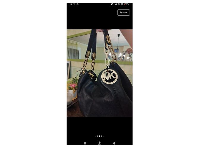 Borsa Tote Lillie Grande Nera in Pelle Michael Kors Nero - vista 11