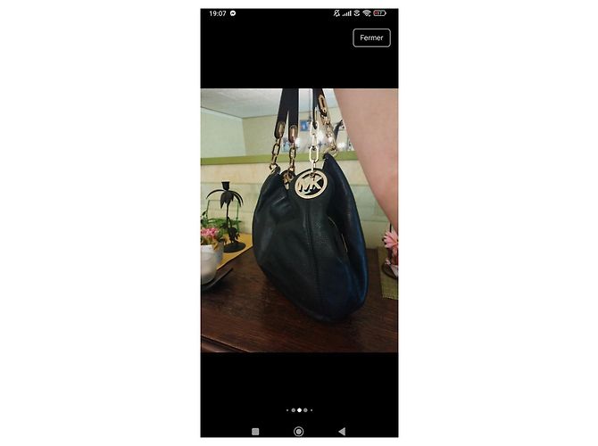 Borsa Tote Lillie Grande Nera in Pelle Michael Kors Nero - vista 12