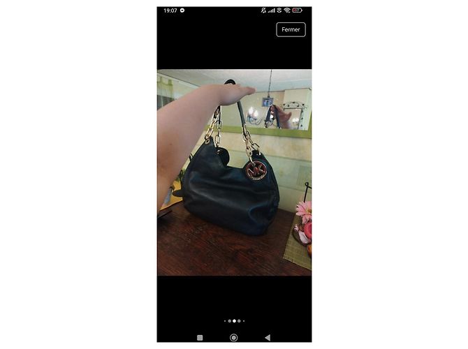 Borsa Tote Lillie Grande Nera in Pelle Michael Kors Nero - vista 13