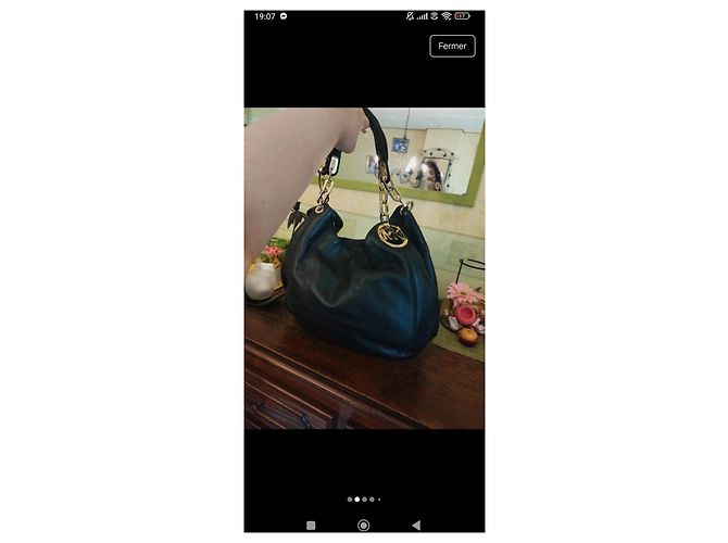Borsa Tote Lillie Grande Nera in Pelle Michael Kors Nero - vista 14