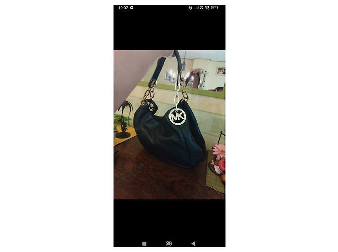 Borsa Tote Lillie Grande Nera in Pelle Michael Kors Nero - vista 2