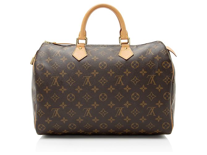 Speedy 35 Handtasche aus Monogram Canvas von Louis Vuitton Braun - Ansicht 3