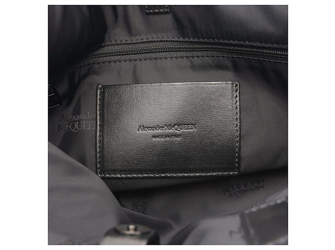 Bolsa tote de lona bordada em couro Alexander McQueen N/S - vista 4