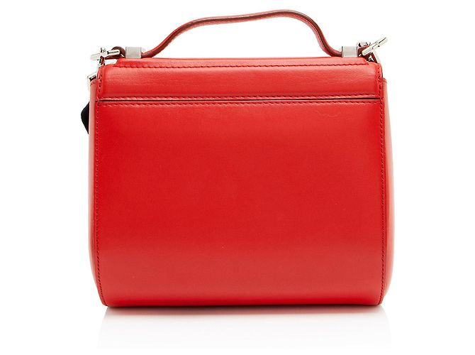Mini borsa a spalla Pandora Box in pelle di vitello con logo Givenchy Rosso - vista 3