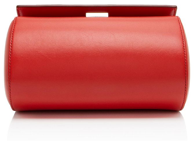 Mini borsa a spalla Pandora Box in pelle di vitello con logo Givenchy Rosso - vista 4