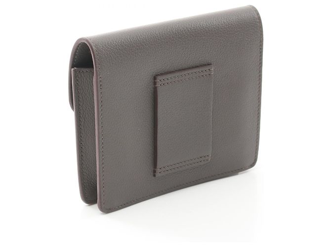 Hermès Portafoglio Hermes Roulis Slim Evercolor Grigio - vista 2