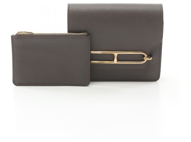 Hermès Portafoglio Hermes Roulis Slim Evercolor Grigio - vista 6