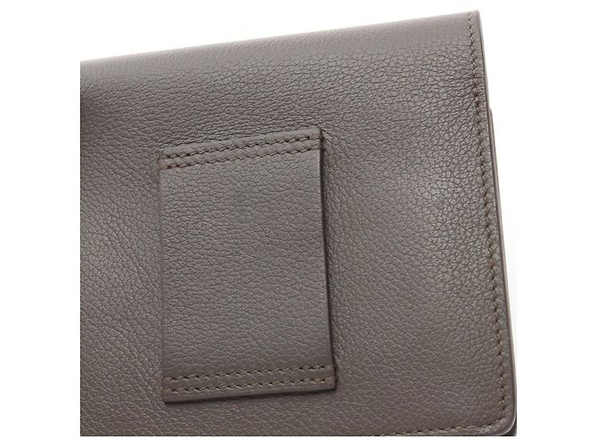 Hermès Portafoglio Hermes Roulis Slim Evercolor Grigio - vista 8