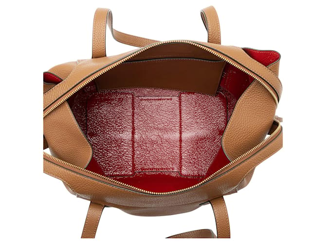 Tory Burch Leder Perry Medium Satchel Braun - Ansicht 6