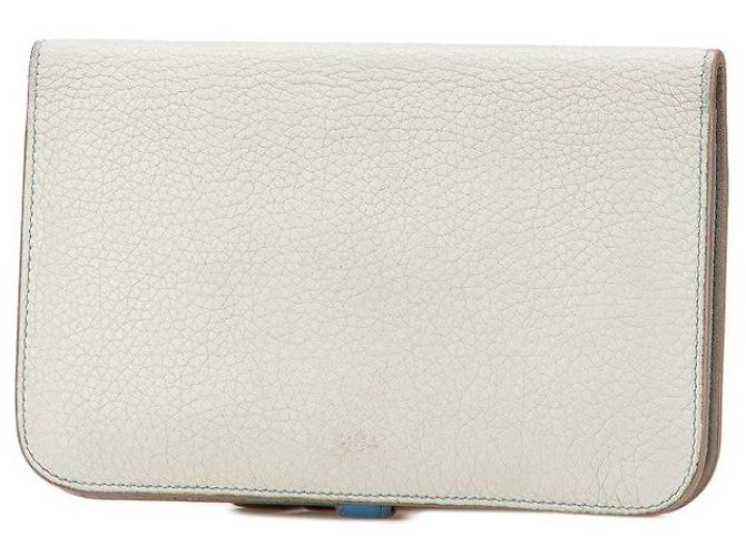 Hermès Portafoglio Lungo Dogon Duo Togo Hermes Grigio - vista 2