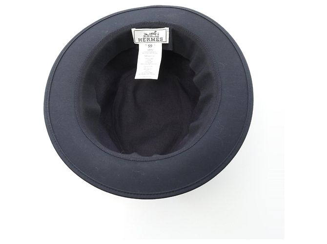Hermès Chapéu de lona bordado H Hermes Azul - vista 3