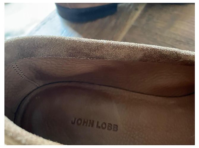 Mocassini John Lobb Lopez in nabuk marrone Beige - vista 10