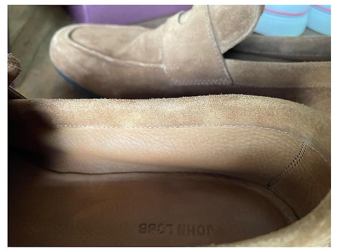 Mocassini John Lobb Lopez in nabuk marrone Beige - vista 7