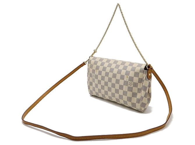 Borsa a spalla 2 in 1 Louis Vuitton Favorite MM Damier Azur Beige Crudo - vista 2