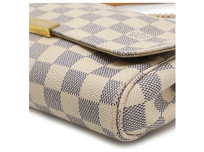 Borsa a spalla 2 in 1 Louis Vuitton Favorite MM Damier Azur Beige Crudo - vista 3